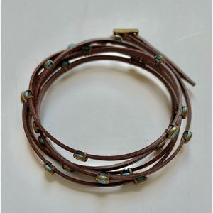 Wrap Bracelet • Leather/Turquoise